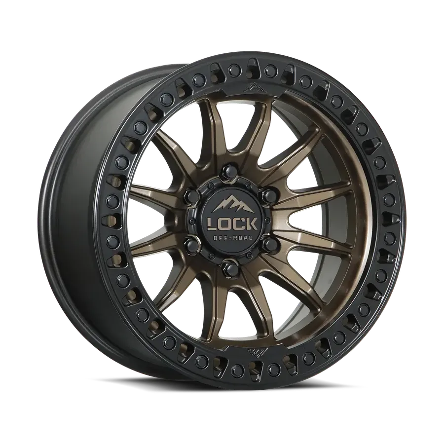 Lock Off-road Trail Matte Bronze W Matte Black Ring wheel