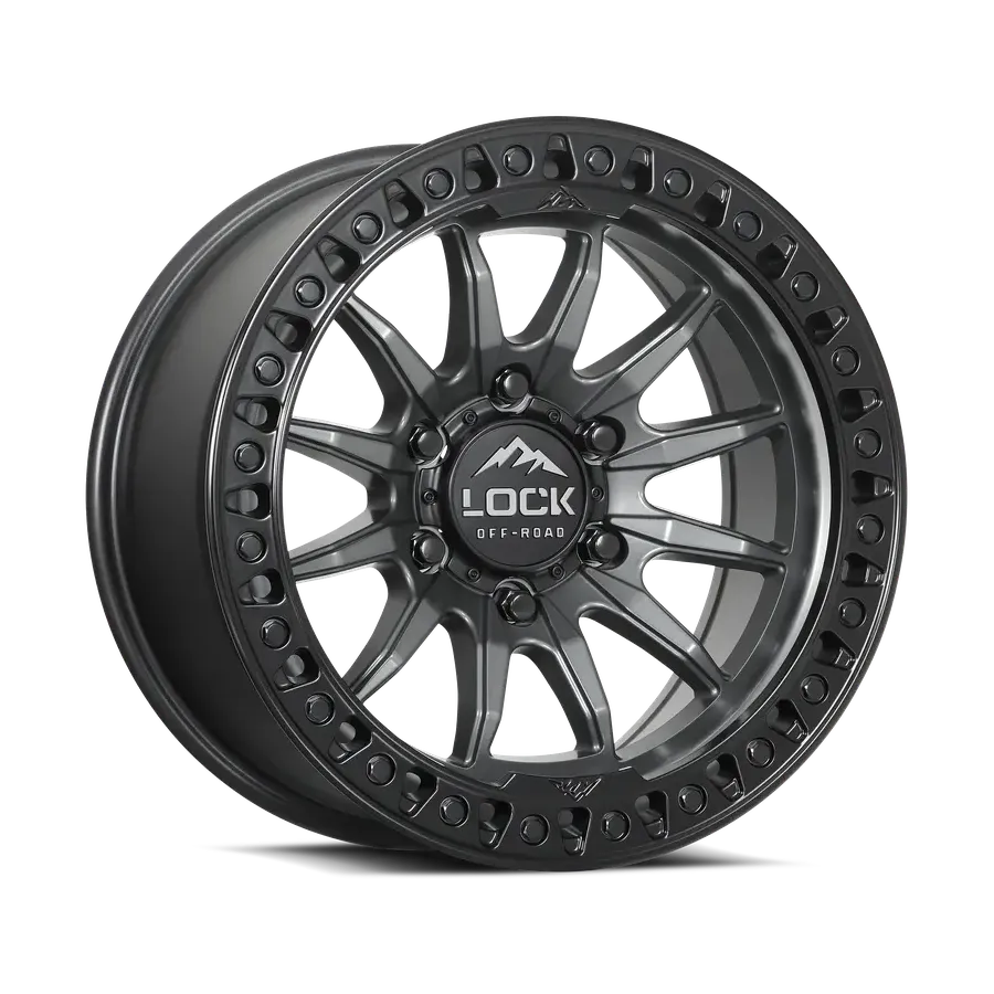 Lock Off-road Trail Matte Grey W Matte Black Ring wheel