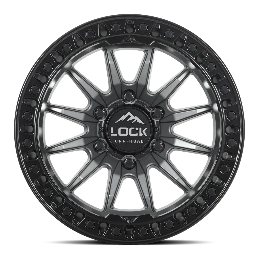 Lock Off-Road Trail Matte Grey w Matte Black Ring alternate view 2 of 3