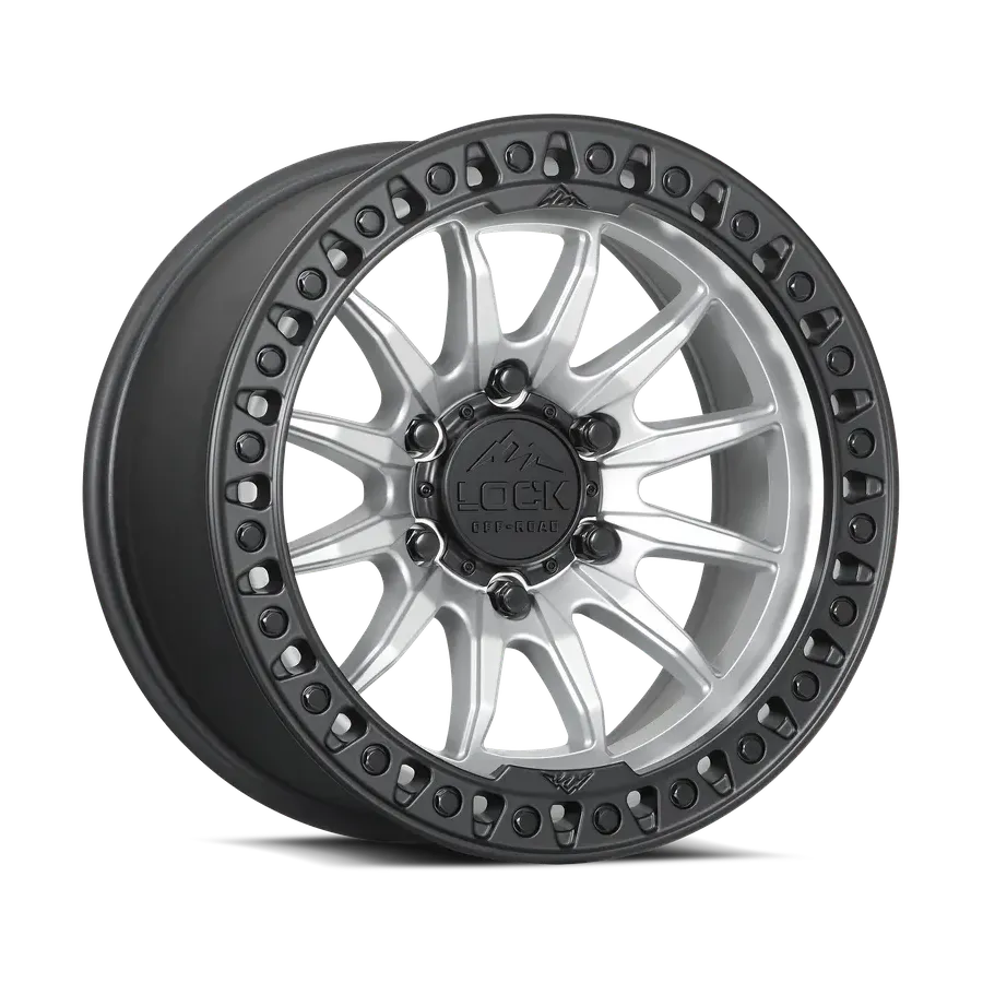 Lock Off-road Trail Matte Silver W Matte Black Ring wheel