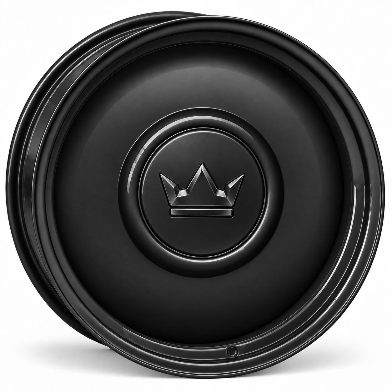 Black WheelElite Smoothie base wheel with crown-only center cap