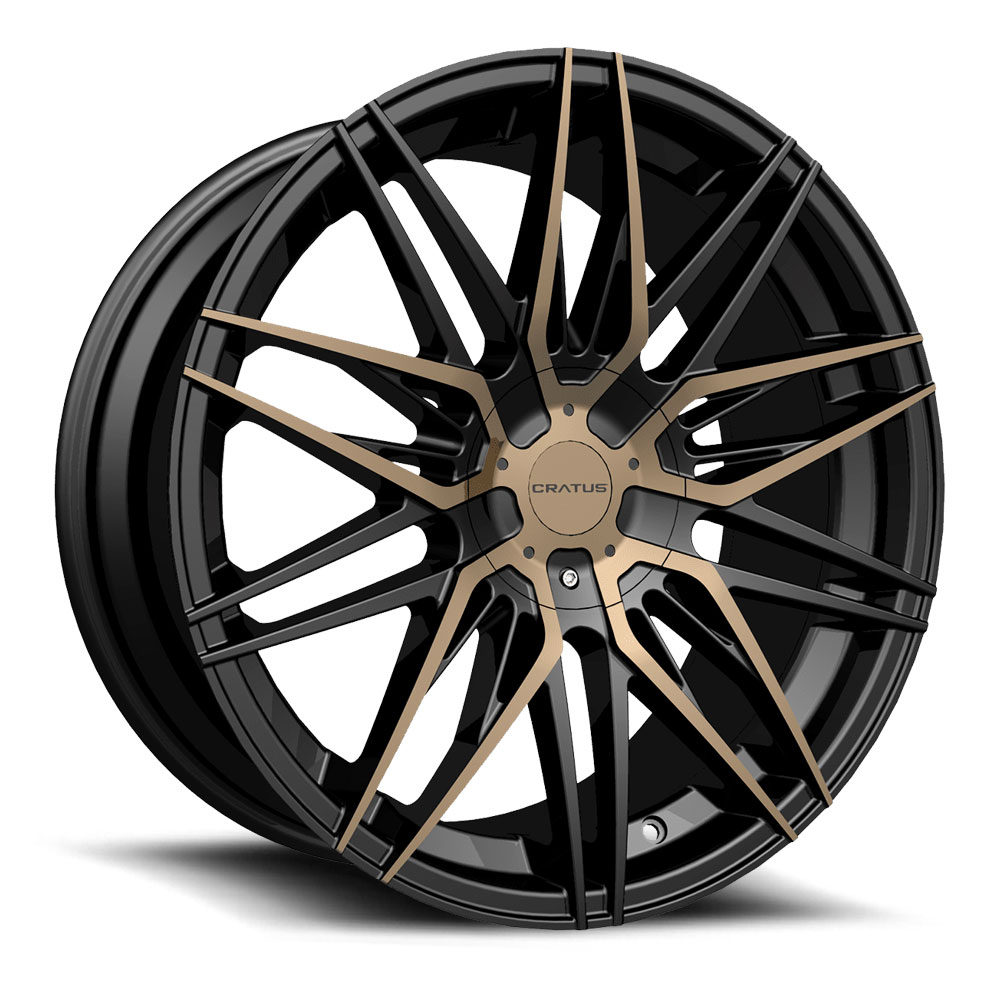 Cratus Cr104 WTD-CRATUS-CR104-20-GLOSS-BLACK-WITH-BRONZE-FACE - 20x9 / +35mm / 5X112/5X114.3/5X120 / Gloss Black With Bronze Face