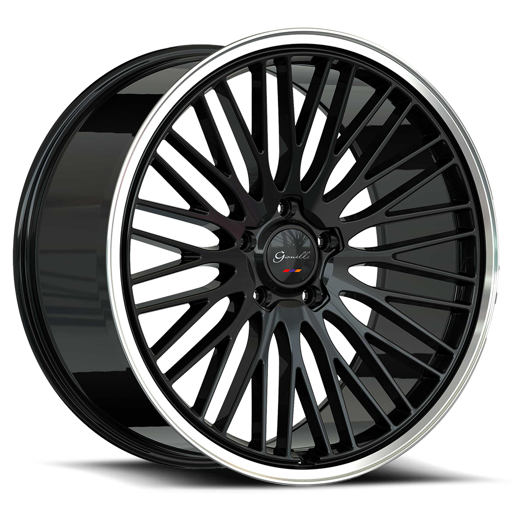 Gianelle Design Aria WTD-GIANELLE-DESIGN-ARIA-20-GLOSS-BLACK-W-POLISHED-LIP - 20x9 / +35mm / 5X112/5X114.3/5X120 / Gloss Black W/ Polished Lip