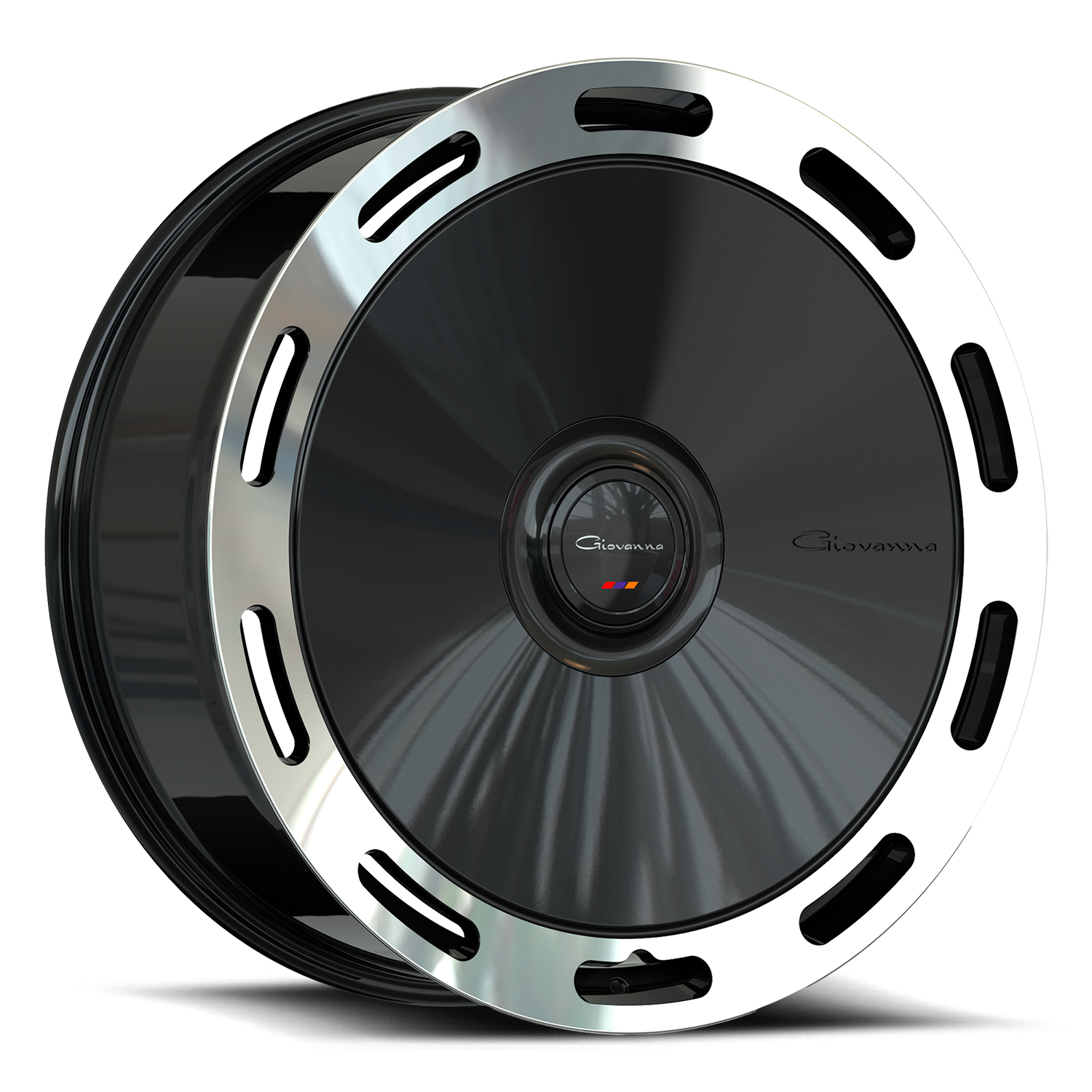 Giovanna Wheels Amur WTD-GIOVANNA-WHEELS-AMUR-20-GLOSS-BLACK-WITH-POLISHED-LIP - 20x9 / +35mm / 5X112/5X114.3/5X120 / Gloss Black With Polished Lip
