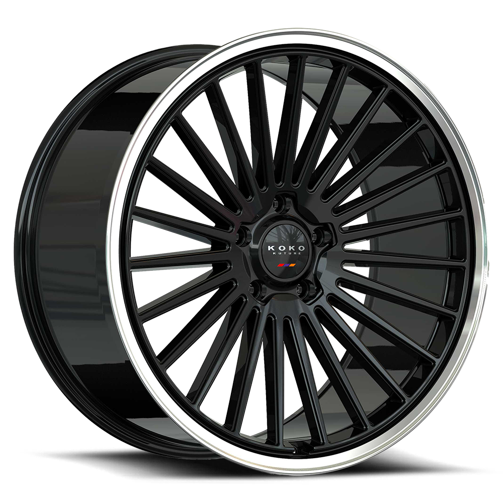 Koko Kuture Parlato WTD-KOKO-KUTURE-PARLATO-20-GLOSS-BLACK-W-POLISHED-LIP - 20x9 / +35mm / 5X112/5X114.3/5X120 / Gloss Black W/ Polished Lip