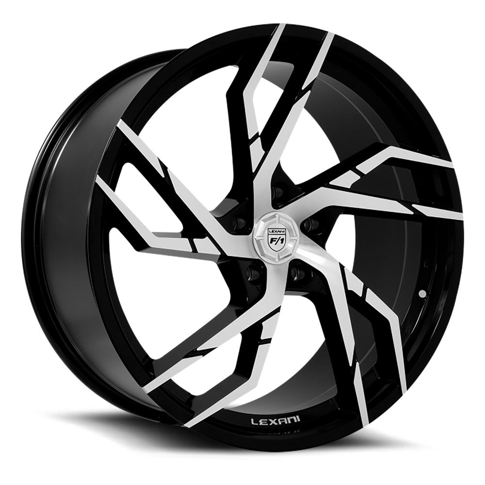 Lexani Cast Wheels Alpha WTD-LEXANI-CAST-WHEELS-ALPHA-20-GLOSS-BLACK-WITH-MACHINE-FACE - 20x9 / +35mm / 5X112/5X114.3/5X120 / Gloss Black With Machine Face