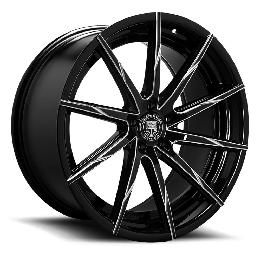 Lexani Cast Wheels Css-15 WTD-LEXANI-CAST-WHEELS-CSS-15-20-GLOSS-BLACK-MILLED - 20x9 / +35mm / 5X112/5X114.3/5X120 / Gloss Black Milled
