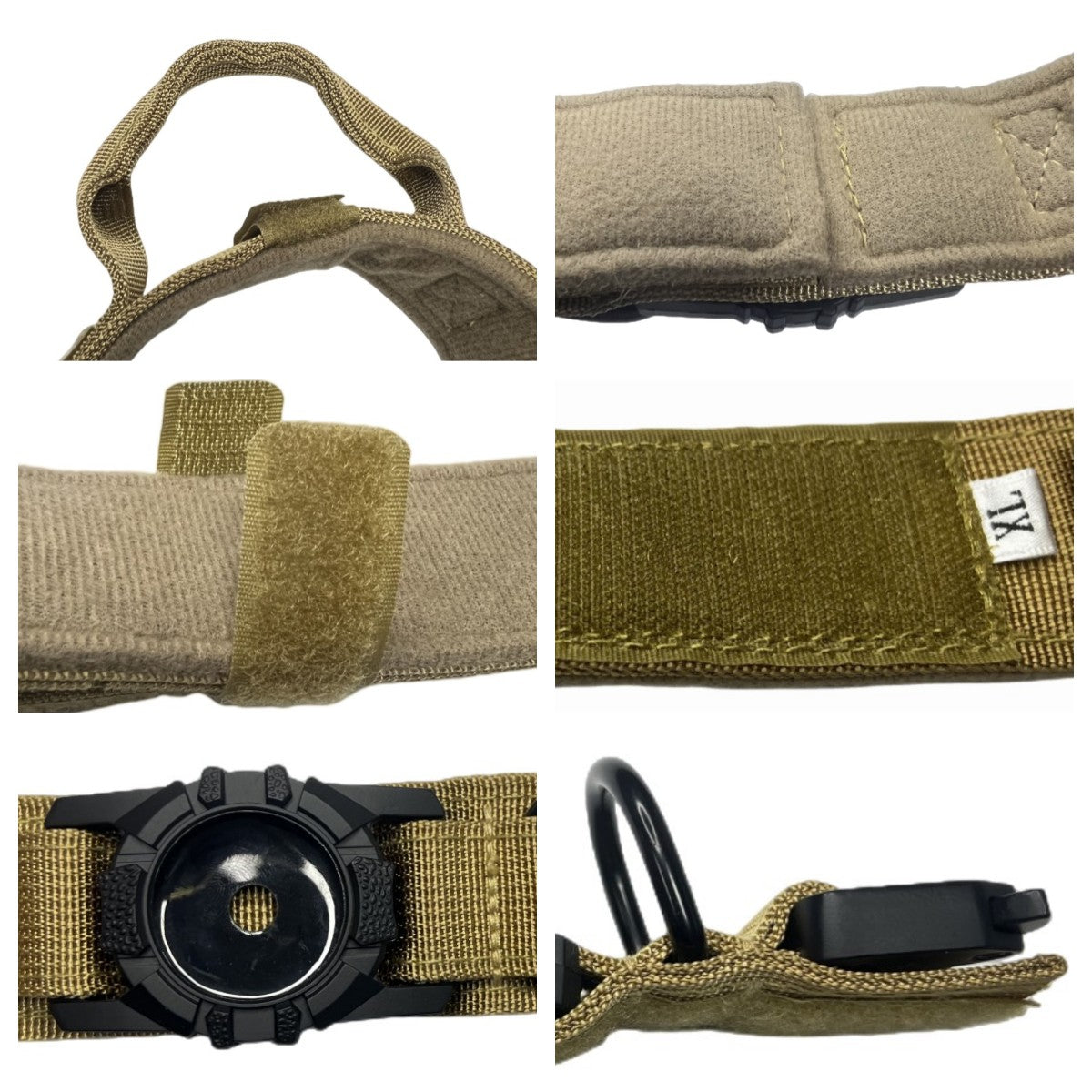 Dog GPS Tracking Collar Metal Buck Tactical Dog Collar With Airtag Air Tag Holder with Generic GPS Tracker not Apple Brand