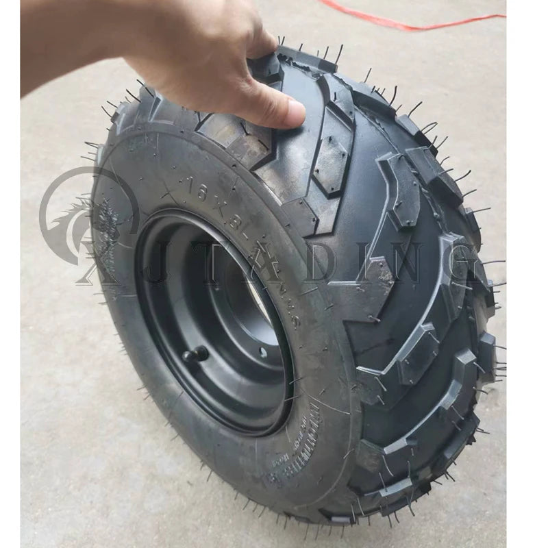 7 inch off-road wheels 16x8-7 Tubeless tire & Wheel Hub for ATV Buggy golf cart lawn mower snow plow Quad Bike vacuum Tyre parts