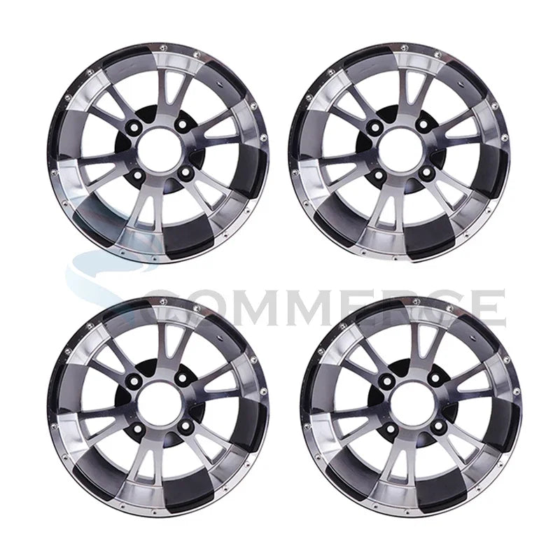 4 Pcs 12 inch Aluminum Alloy Front /Rear Wheel Hub 12x6 12x8 Rim For 150cc-300cc ATV Go kart UTV Buggy Golf Cart Quad Bike Parts