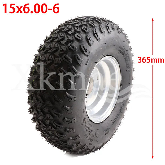 15x6.00-6 Tubeless tire For Lawn mower golf cart ATV Buggy Quad Bike Go Kart farm vehicle wheel Accessories