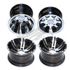 Go Kart 10 Inch ATV Quad Wheel Rim GO Kart Racing Golf Buggy Drift Trike Off-Road 4 Wheel Front and Rear Wheel Hub