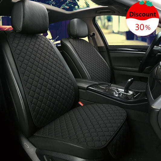 Universal Car Seat Cover Protector Linen Front Rear Back Flax Summer Cushion Pad Mat Sedan Suv Pick-up Car Interior Accessories